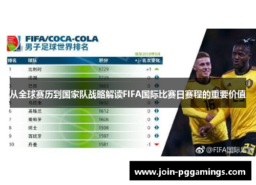 从全球赛历到国家队战略解读FIFA国际比赛日赛程的重要价值